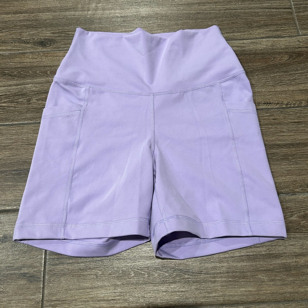 Yogalicious High Waist Purple Athletic Shorts